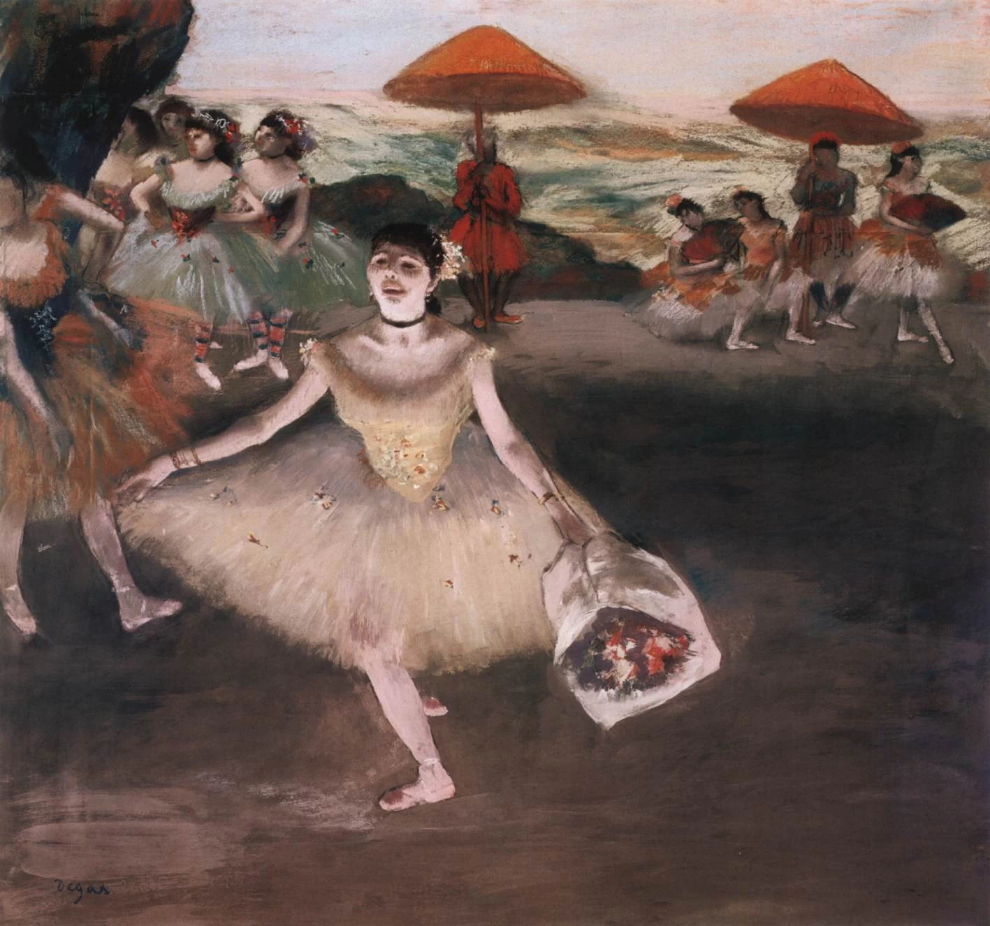 Ballerina si inchina con un bouquet in mano - Musée d'Orsay, Paris